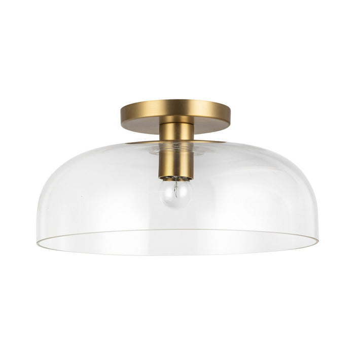 Alora SF515712BGCL One Light Semi-Flush Mount, Brushed Gold/Clear Glass