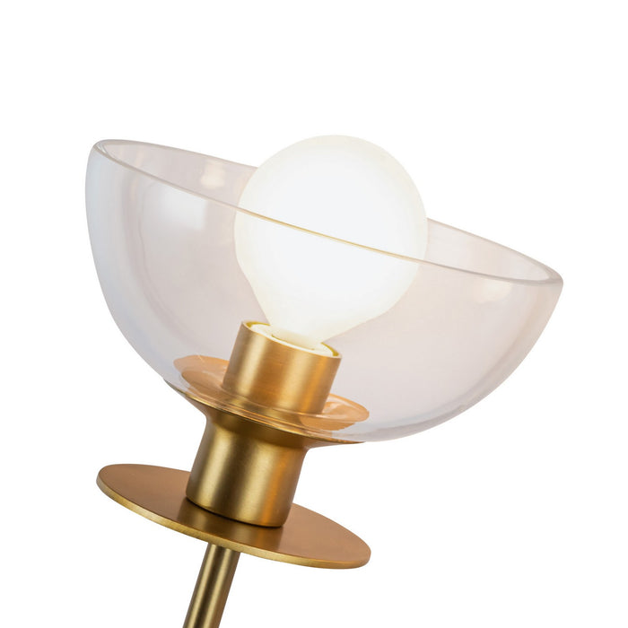 Alora WV515212BGCL Two Light Wall Vanity, Brushed Gold/Clear Glass