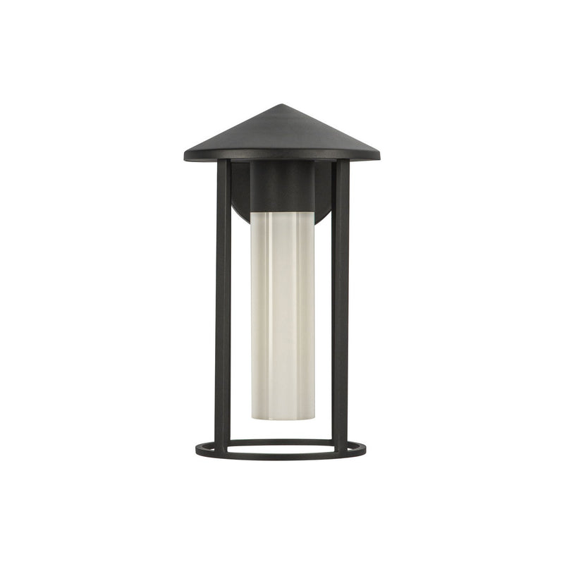 Alora EW526312BKGO One Light Exterior Wall Mount, Black/Glossy Opal Glass
