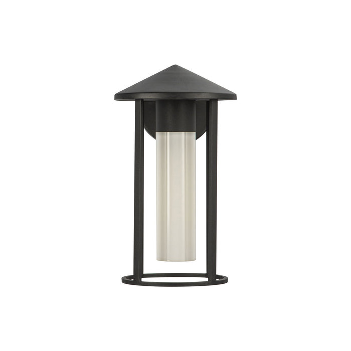 Alora EW526312BKGO One Light Exterior Wall Mount, Black/Glossy Opal Glass