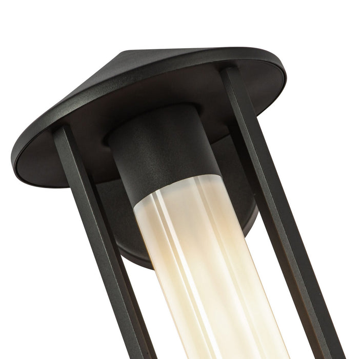 Alora EW526312BKGO One Light Exterior Wall Mount, Black/Glossy Opal Glass