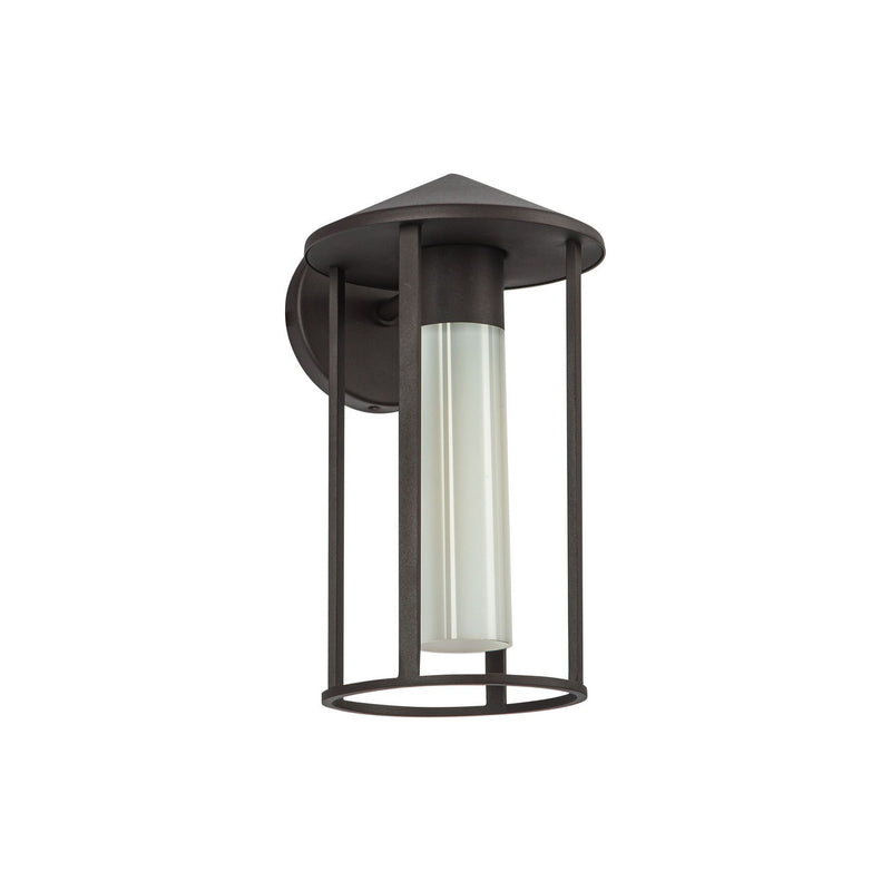Alora EW526312BZGO One Light Exterior Wall Mount, Bronze/Glossy Opal Glass