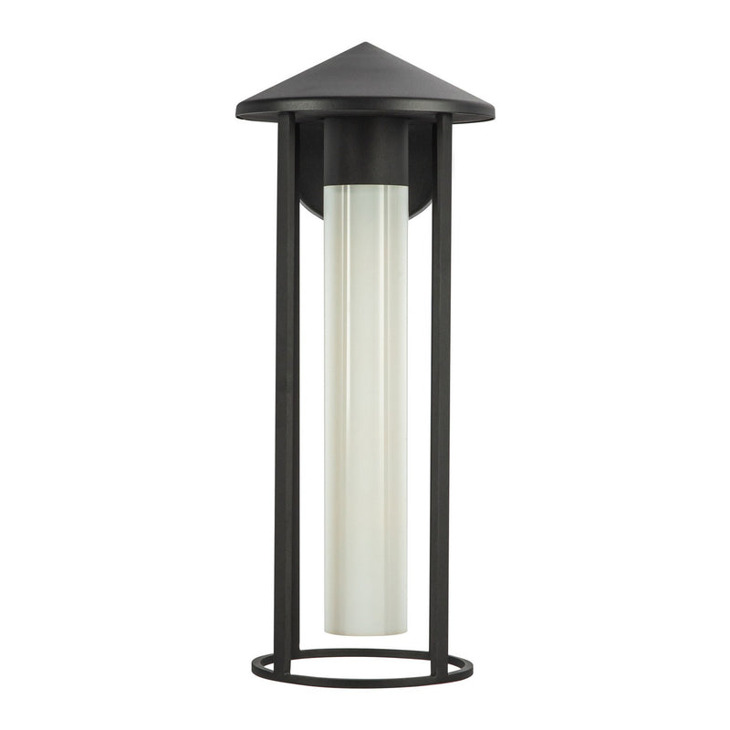 Alora EW526318BKGO One Light Exterior Wall Mount, Black/Glossy Opal Glass