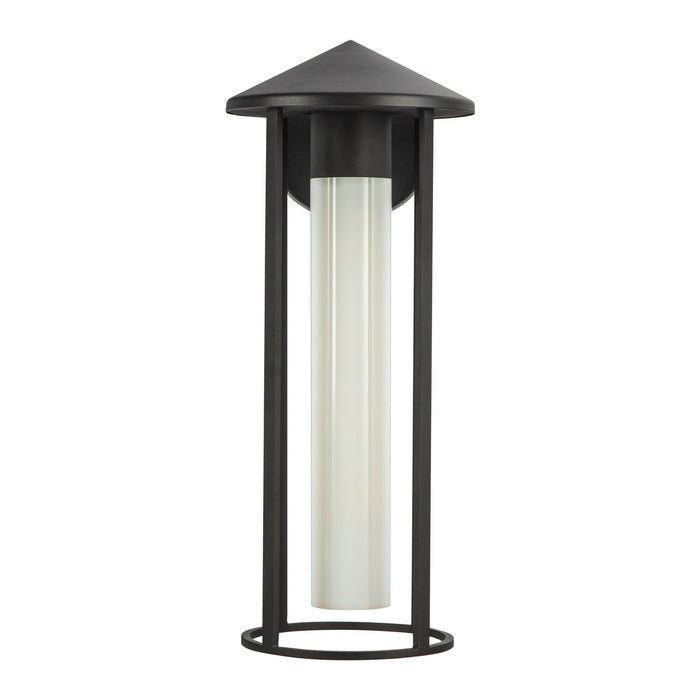 Alora EW526318BKGO One Light Exterior Wall Mount, Black/Glossy Opal Glass