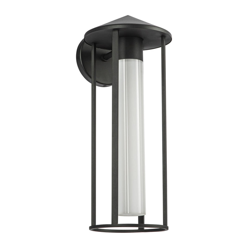 Alora EW526318BKGO One Light Exterior Wall Mount, Black/Glossy Opal Glass