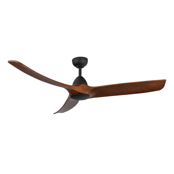 Kuzco Lighting CF77860-MB/DW 60" Ceiling Fan, Matte Black/Dark Walnut