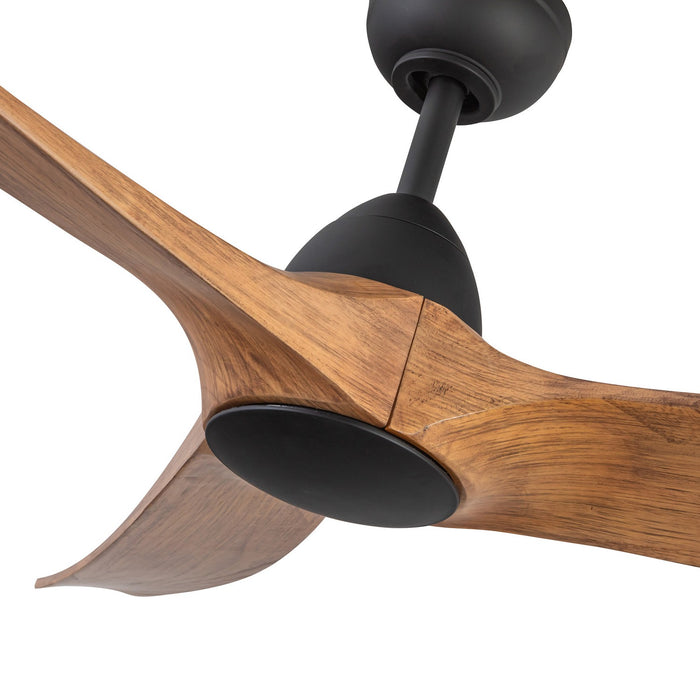 Kuzco Lighting CF77860-MB/NW 60" Ceiling Fan, Matte Black/Natural Wood