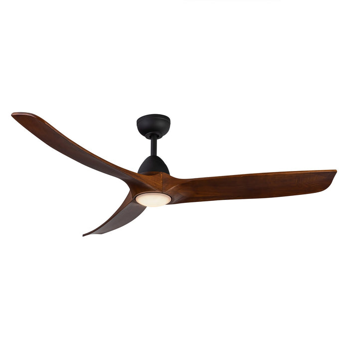 Kuzco Lighting CF97860-MB/DW 60" Ceiling Fan, Matte Black/Dark Walnut