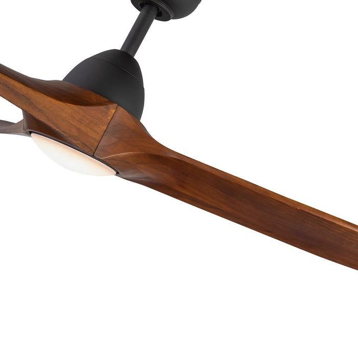 Kuzco Lighting CF97860-MB/DW 60" Ceiling Fan, Matte Black/Dark Walnut