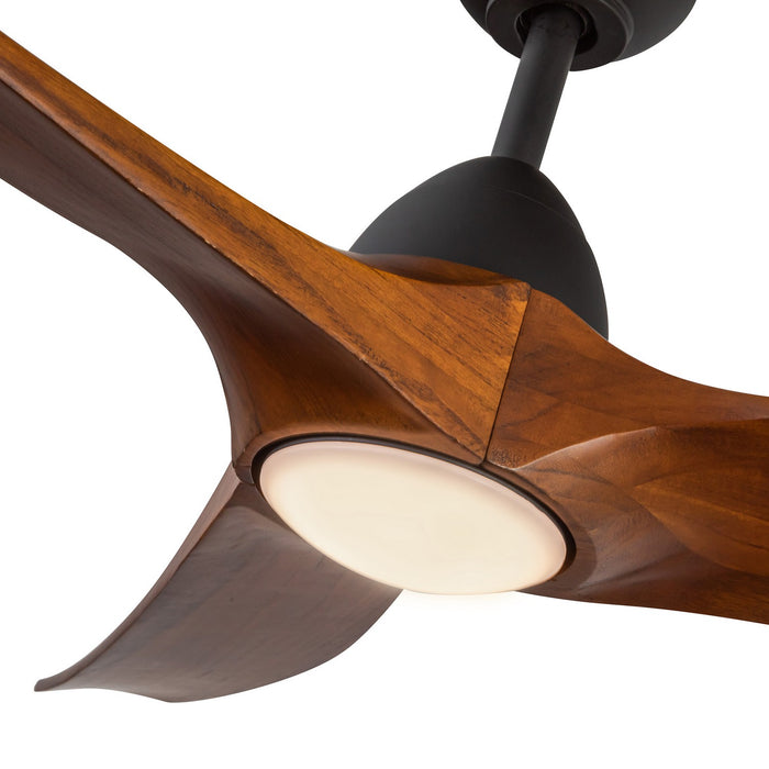 Kuzco Lighting CF97860-MB/DW 60" Ceiling Fan, Matte Black/Dark Walnut