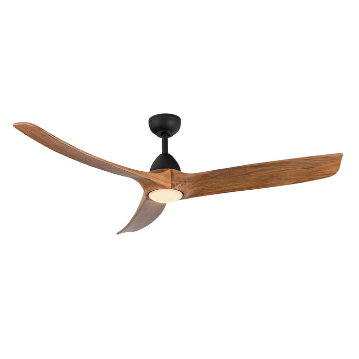 Kuzco Lighting CF97860-MB/NW 60" Ceiling Fan, Matte Black/Natural Wood