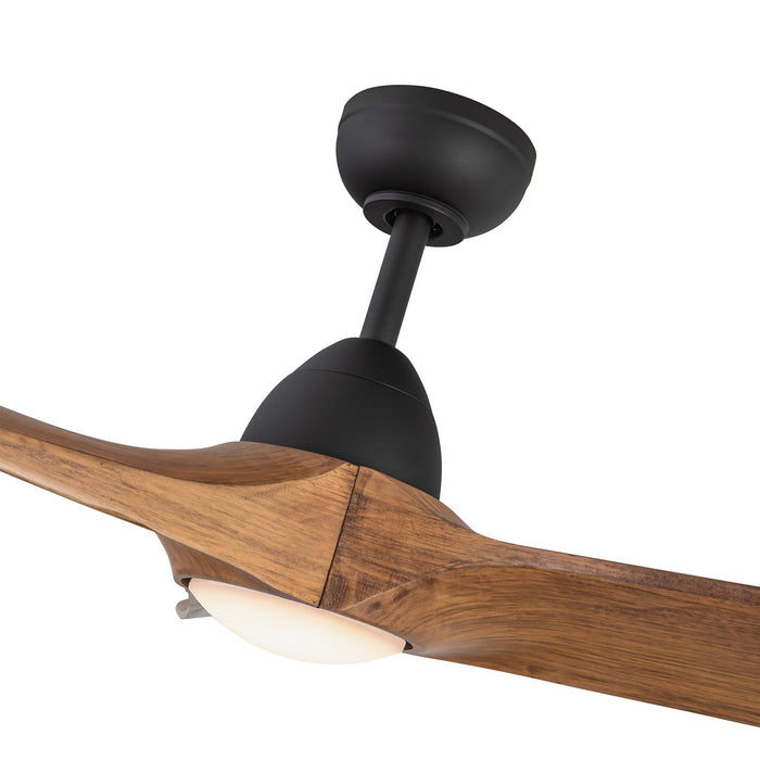 Kuzco Lighting CF97860-MB/NW 60" Ceiling Fan, Matte Black/Natural Wood