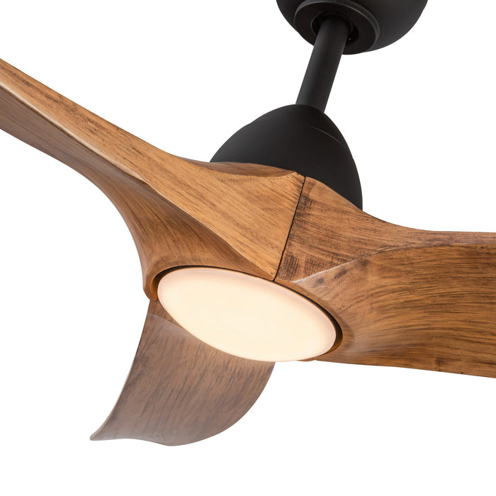 Kuzco Lighting CF97860-MB/NW 60" Ceiling Fan, Matte Black/Natural Wood
