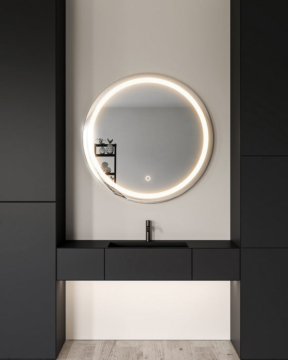 Kuzco Lighting VM40440-5CCT LED Vanity Mirror, Sandblasted Merc Edge