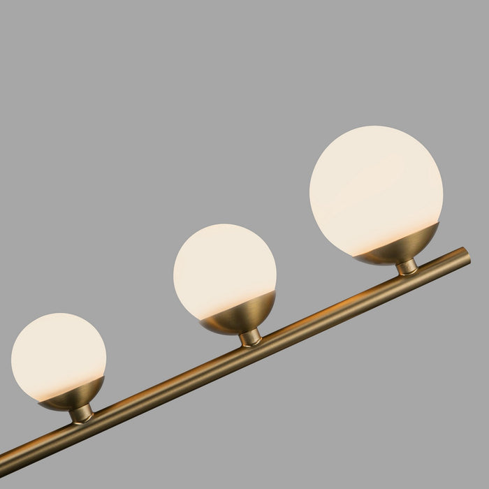 Kuzco Lighting CH55524-BG/OP LED Chandelier, Brushed Gold/Opal Glass