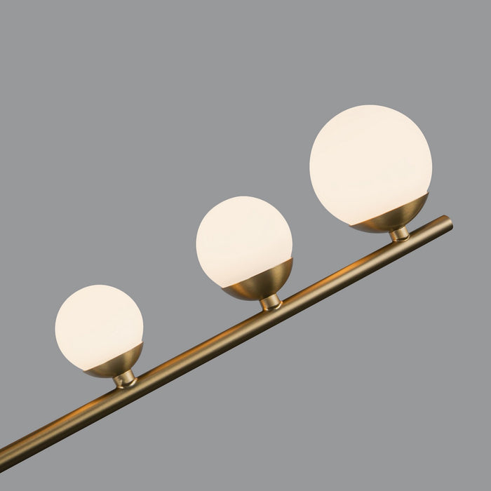 Kuzco Lighting CH55530-BG/OP LED Chandelier, Brushed Gold/Opal Glass