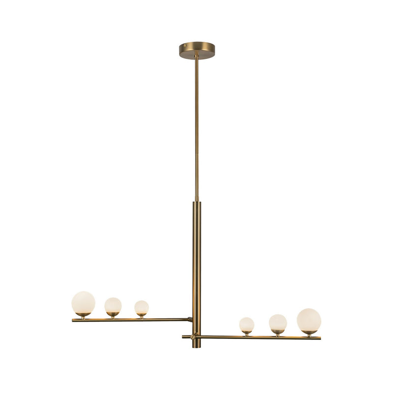 Kuzco Lighting PD55520-BG/OP LED Pendant, Brushed Gold/Opal Glass