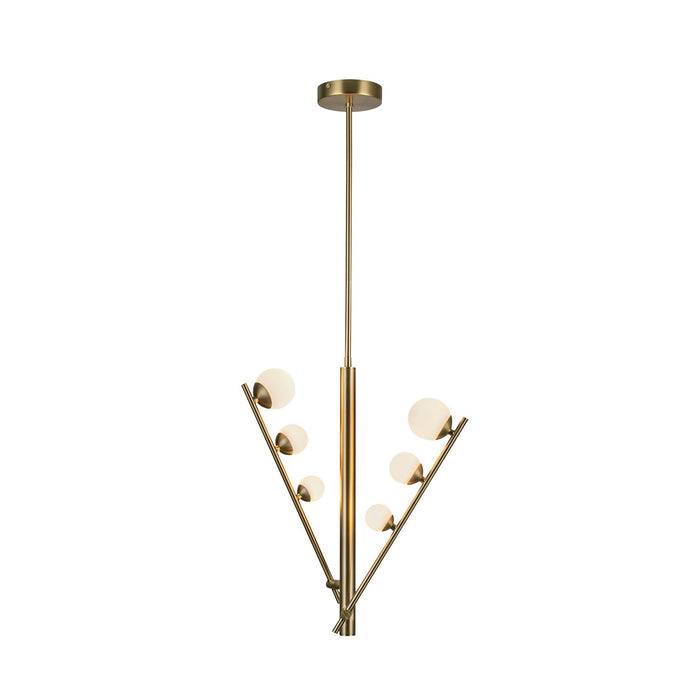 Kuzco Lighting PD55520-BG/OP LED Pendant, Brushed Gold/Opal Glass