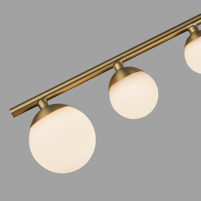 Kuzco Lighting SF55525-BG/OP LED Semi-Flush Mount, Brushed Gold/Opal Glass