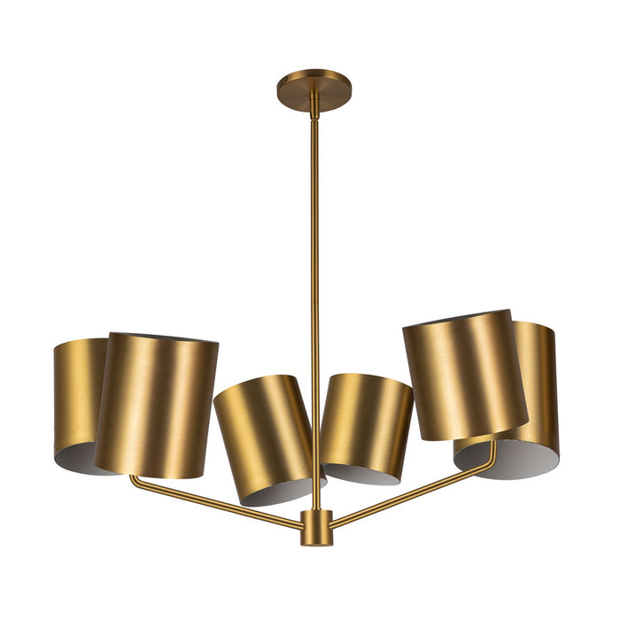Kuzco Lighting CH58830-BG Six Light Chandelier, Brushed Gold
