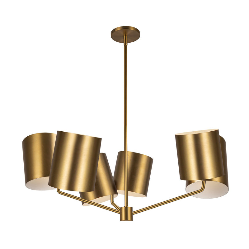 Kuzco Lighting CH58830-BG Six Light Chandelier, Brushed Gold