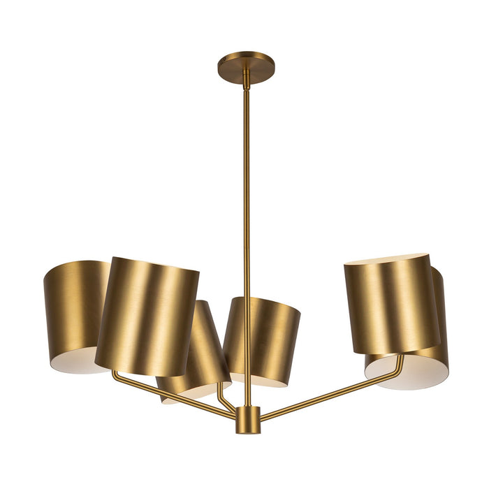 Kuzco Lighting CH58830-BG Six Light Chandelier, Brushed Gold
