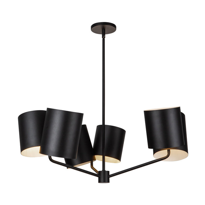 Kuzco Lighting CH58830-BK Six Light Chandelier, Black
