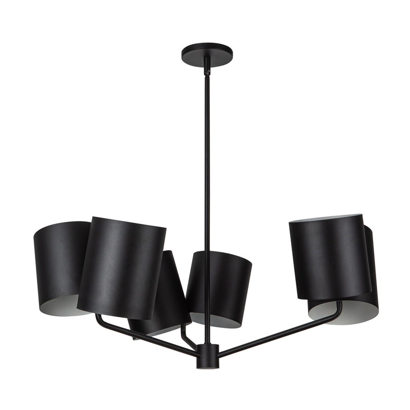 Kuzco Lighting CH58830-BK Six Light Chandelier, Black