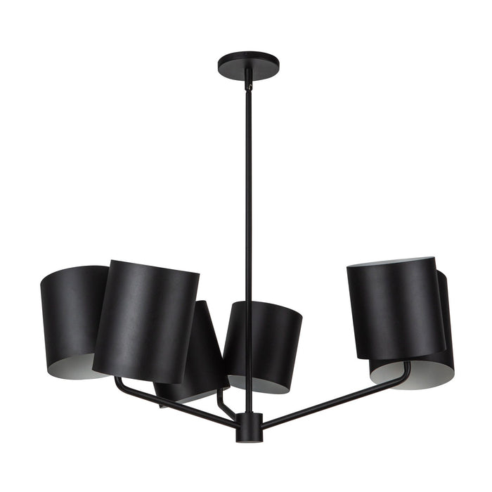 Kuzco Lighting CH58830-BK Six Light Chandelier, Black