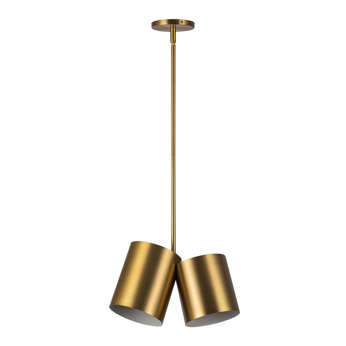 Kuzco Lighting PD58814-BG Two Light Pendant, Brushed Gold