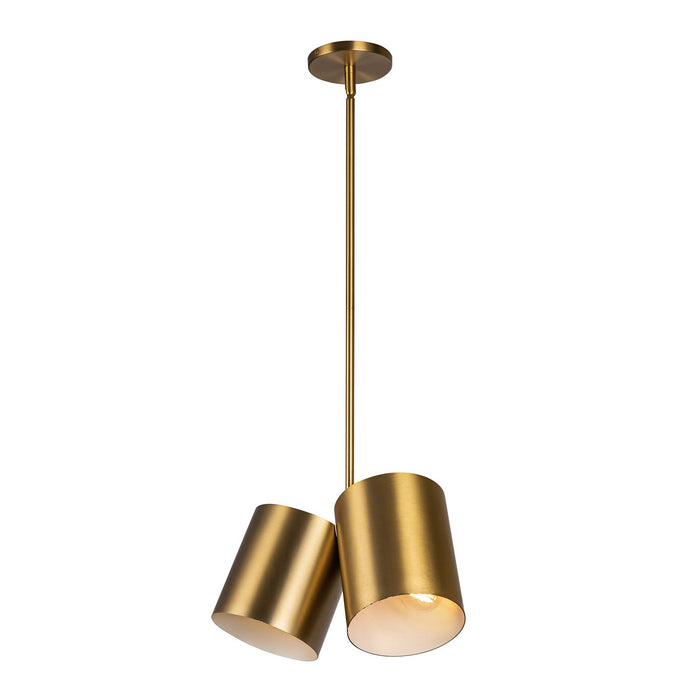 Kuzco Lighting PD58814-BG Two Light Pendant, Brushed Gold