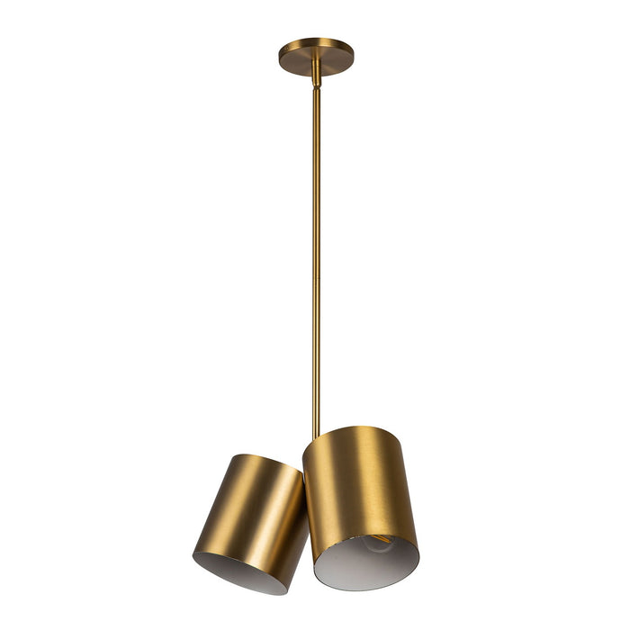 Kuzco Lighting PD58814-BG Two Light Pendant, Brushed Gold