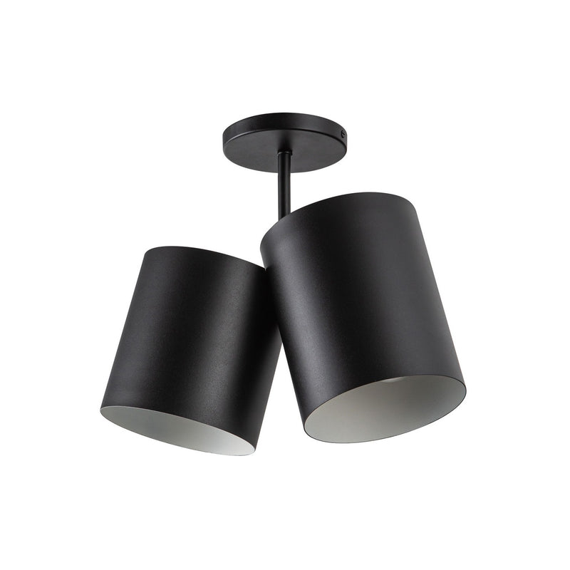 Kuzco Lighting SF58814-BK Two Light Semi-Flush Mount, Black