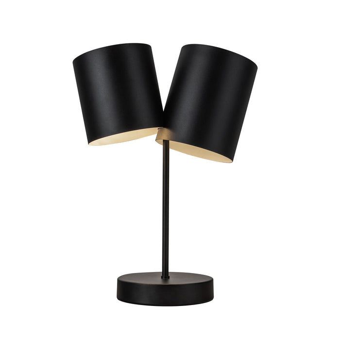 Kuzco Lighting TL58814-BK Two Light Table Lamp, Black