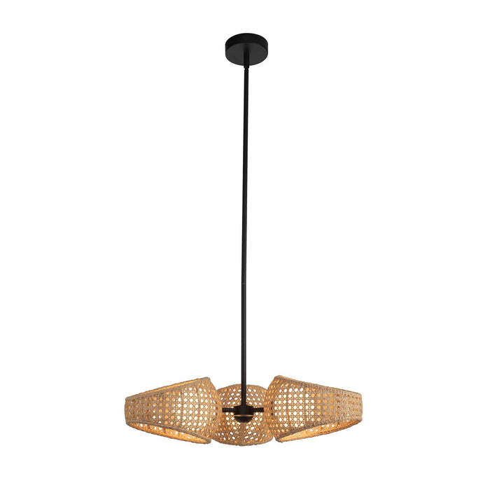 Kuzco Lighting CH20625-BK/OP LED Chandelier, Black/Opal Glass