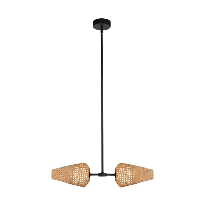 Kuzco Lighting PD20602-BK/OP LED Pendant, Black/Opal Glass