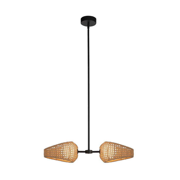 Kuzco Lighting PD20602-BK/OP LED Pendant, Black/Opal Glass
