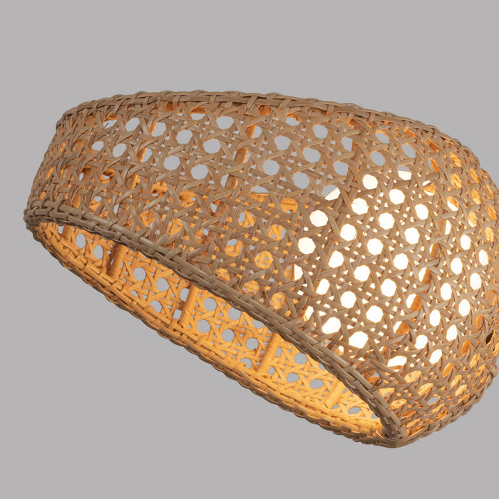 Kuzco Lighting PD20602-BK/OP LED Pendant, Black/Opal Glass