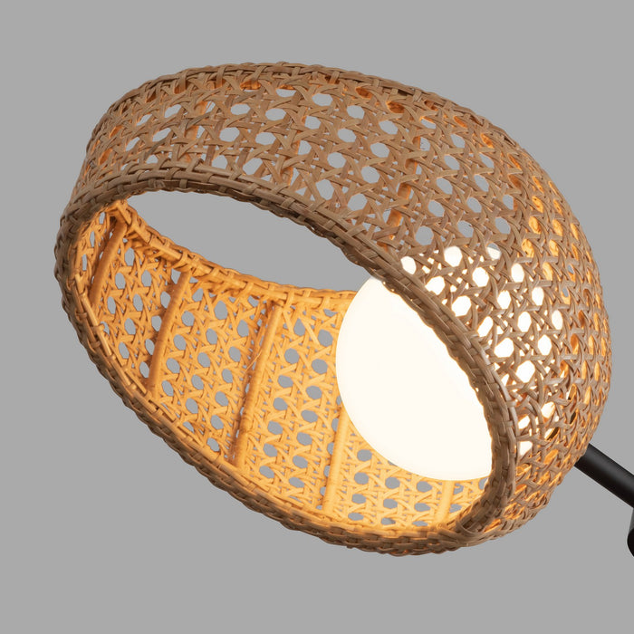 Kuzco Lighting PD20602-BK/OP LED Pendant, Black/Opal Glass