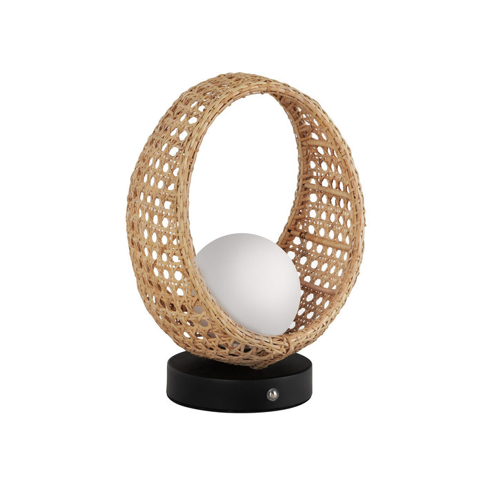 Kuzco Lighting TL20610-BK/OP LED Table Lamp, Black/Opal Glass