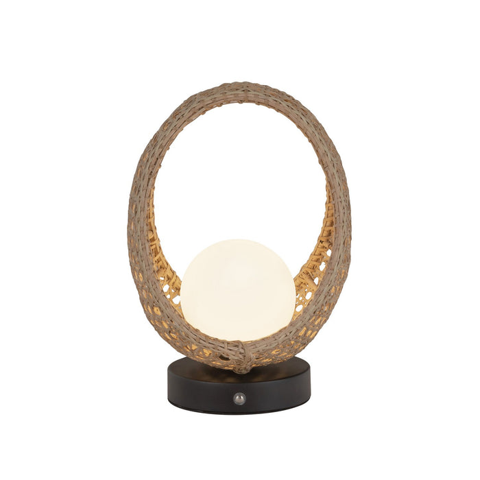 Kuzco Lighting TL20610-BK/OP LED Table Lamp, Black/Opal Glass
