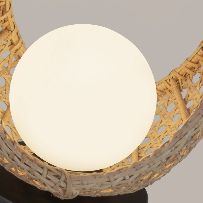 Kuzco Lighting TL20610-BK/OP LED Table Lamp, Black/Opal Glass