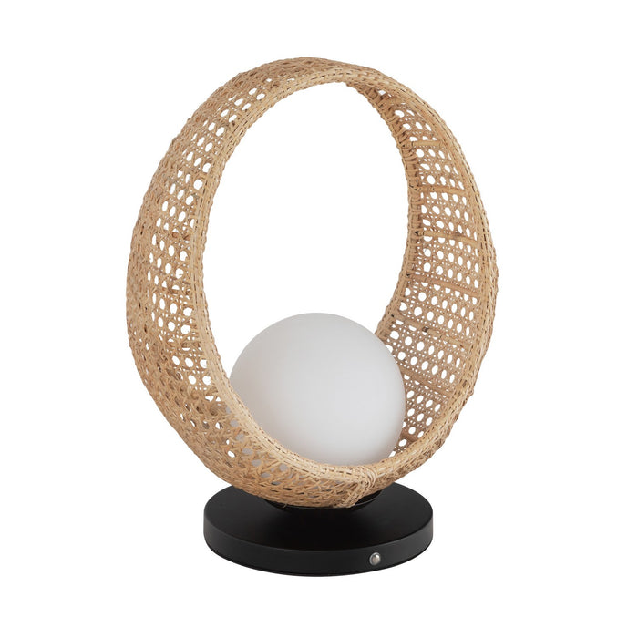 Kuzco Lighting TL20616-BK/OP LED Table Lamp, Black/Opal Glass
