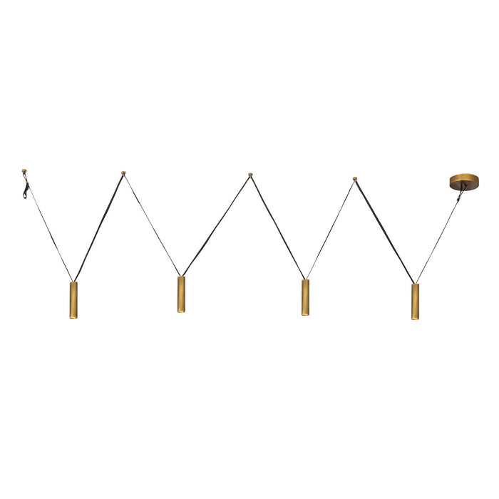 Kuzco Lighting LP90404-VB LED Linear Pendant, Vintage Brass