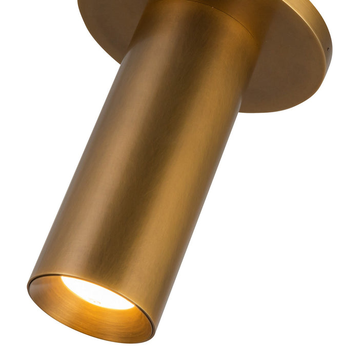 Kuzco Lighting SF90406-VB LED Semi-Flush Mount, Vintage Brass