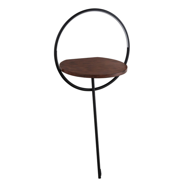 Kuzco Lighting FL83818-BK/WT LED Floor Lamp, Black/Walnut