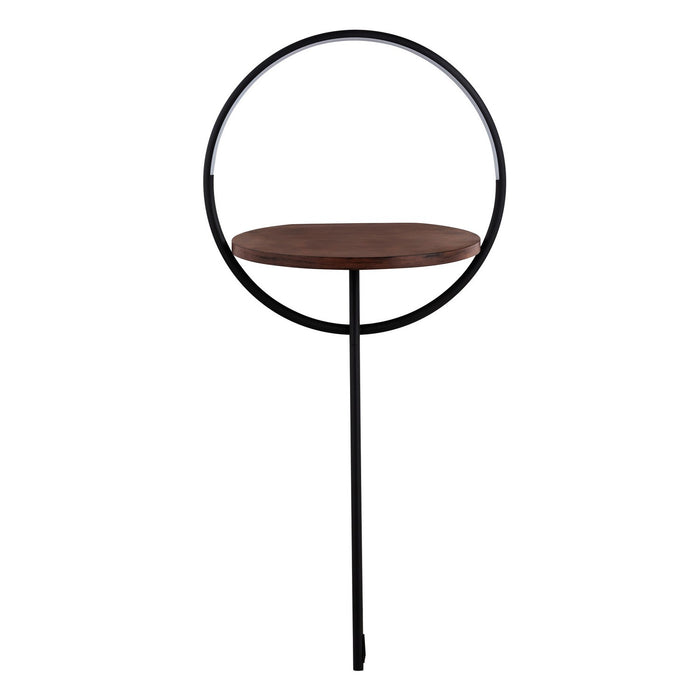 Kuzco Lighting FL83818-BK/WT LED Floor Lamp, Black/Walnut