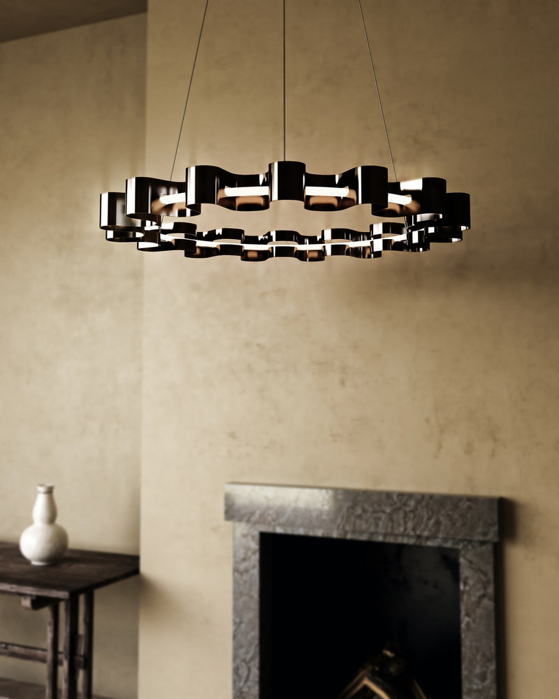 Kuzco Lighting CH18035-GBK LED Chandelier, Gloss Black