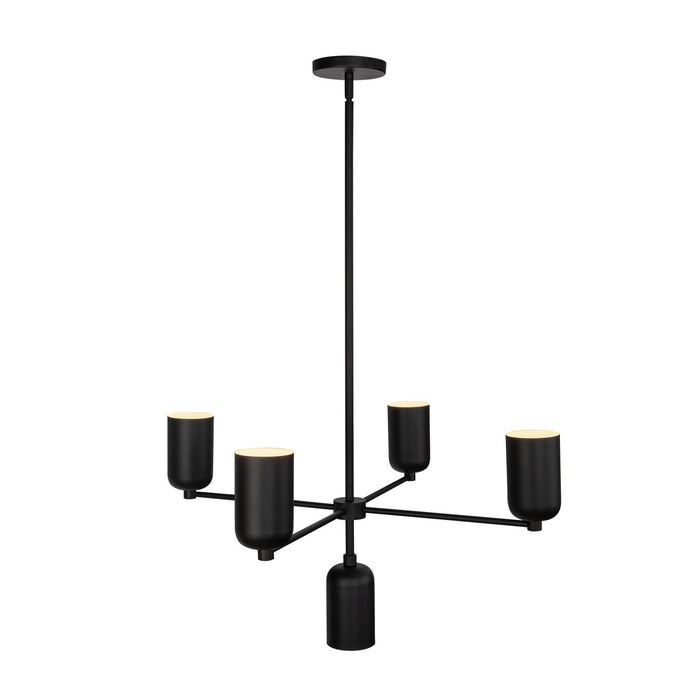 Kuzco Lighting CH57731-BK Five Light Chandelier, Black
