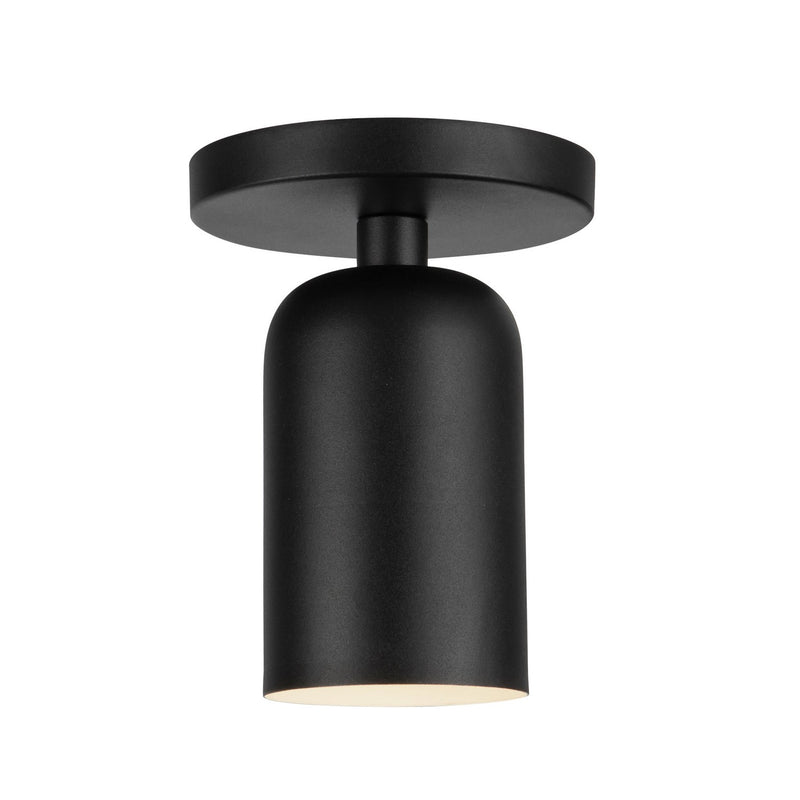 Kuzco Lighting SF57704-BK One Light Semi-Flush Mount, Black